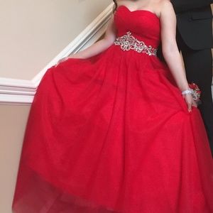 Alyce Paris Red Ball Gown Prom Dress
